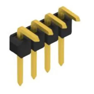 Stiftleiste, 4-polig, RM 2.54 mm, abgewinkelt, schwarz, 10055973 Neu Im Sortiment