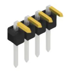 Stiftleiste, 4-polig, RM 2.54 mm, abgewinkelt, schwarz, 10055975 Nur Für Kurze Zeit
