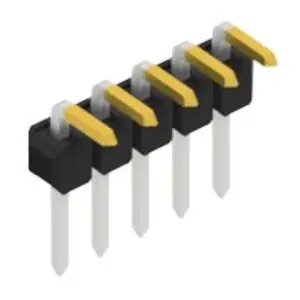 Stiftleiste, 5-polig, RM 2.54 mm, abgewinkelt, schwarz, 10055980 Gratis Versand
