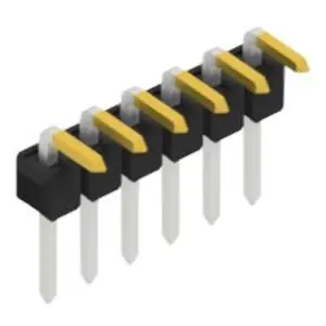 Kostenfreie Lieferung Stiftleiste, 6-polig, RM 2.54 mm, abgewinkelt, schwarz, 10055985