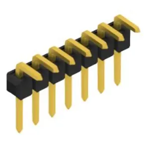 Geprüft Stiftleiste, 7-polig, RM 2.54 mm, abgewinkelt, schwarz, 10055988