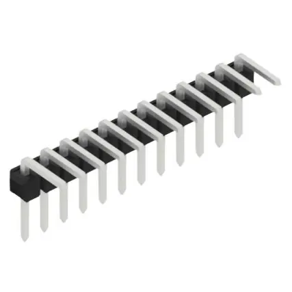 Stiftleiste, 12-polig, RM 2.54 mm, abgewinkelt, schwarz, 10056089 Letzte Chance