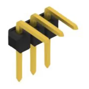 Kostenloser Versand Stiftleiste, 3-polig, RM 2.54 mm, abgewinkelt, schwarz, 10056069