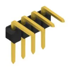 Versand Am Gleichen Tag Stiftleiste, 4-polig, RM 2.54 mm, abgewinkelt, schwarz, 10056073
