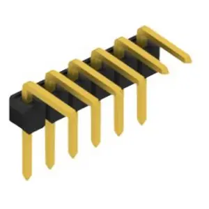 Stiftleiste, 6-polig, RM 2.54 mm, abgewinkelt, schwarz, 10056078 Expressversand