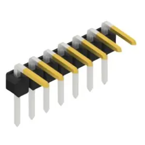 Abverkauf Stiftleiste, 7-polig, RM 2.54 mm, abgewinkelt, schwarz, SL30537S