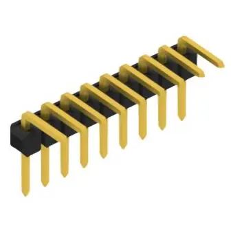 Stiftleiste, 9-polig, RM 2.54 mm, abgewinkelt, schwarz, SL30539G Kostenloser Rückversand