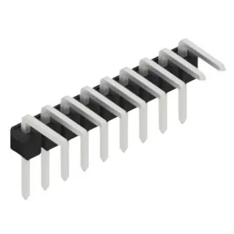 Stiftleiste, 9-polig, RM 2.54 mm, abgewinkelt, schwarz, 10056084 Ausverkauf