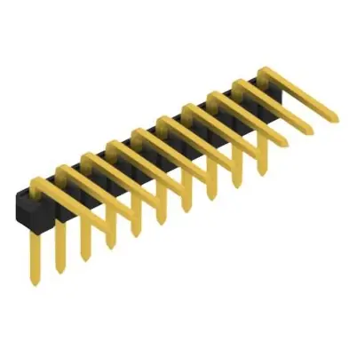 Preiswert Stiftleiste, 10-polig, RM 2.54 mm, abgewinkelt, schwarz, 10056138