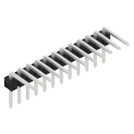 Stiftleiste, 12-polig, RM 2.54 mm, abgewinkelt, schwarz, SL308012Z Sale