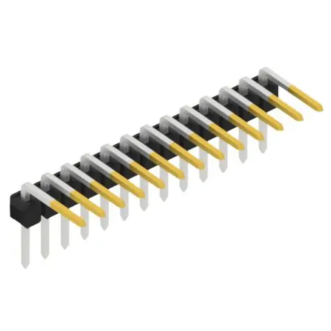 Stiftleiste, 13-polig, RM 2.54 mm, abgewinkelt, schwarz, SL308013S Kostenfreie Lieferung