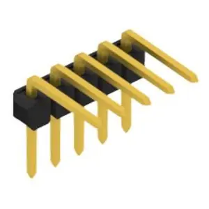 Stiftleiste, 5-polig, RM 2.54 mm, abgewinkelt, schwarz, 10056124 Top-Angebot