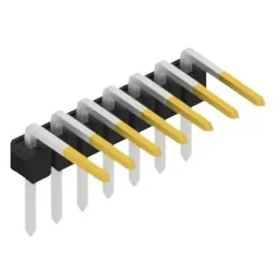 Ausverkauf Stiftleiste, 7-polig, RM 2.54 mm, abgewinkelt, schwarz, 10056130