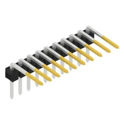 Stiftleiste, 10-polig, RM 2.54 mm, abgewinkelt, schwarz, SL310110S Kostenfreie Lieferung