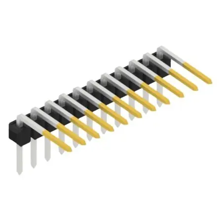 Stiftleiste, 11-polig, RM 2.54 mm, abgewinkelt, schwarz, SL310111S Direkt Vom Hersteller