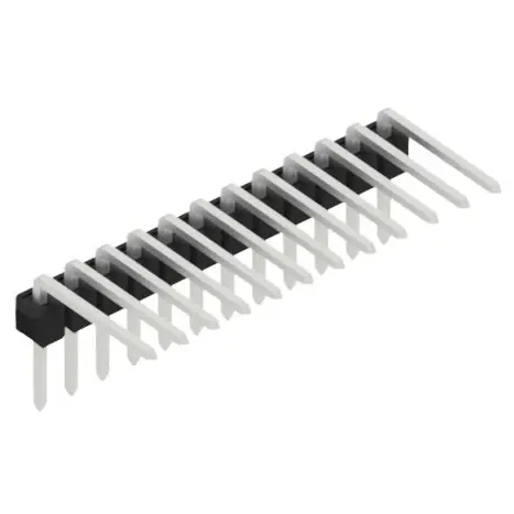 Geprüft Stiftleiste, 12-polig, RM 2.54 mm, abgewinkelt, schwarz, 10139454