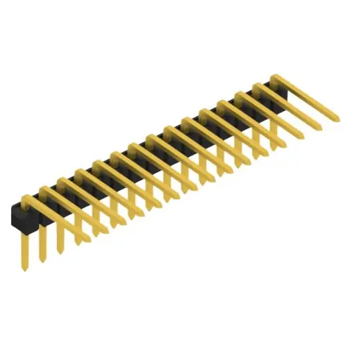 Stiftleiste, 15-polig, RM 2.54 mm, abgewinkelt, schwarz, 10056182 Billig
