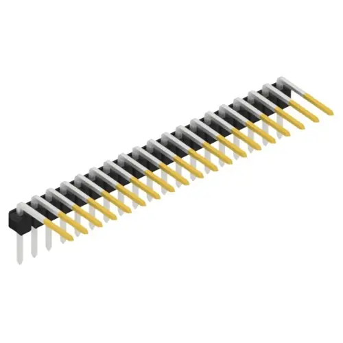 Mega-Angebot Stiftleiste, 19-polig, RM 2.54 mm, abgewinkelt, schwarz, SL310119S