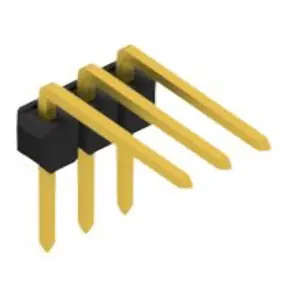 Stiftleiste, 3-polig, RM 2.54 mm, abgewinkelt, schwarz, 10056166 Günstig