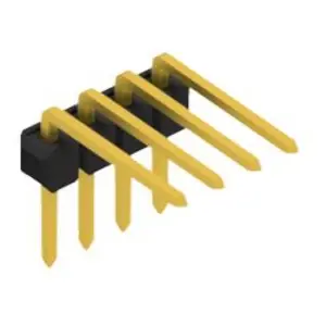 Stiftleiste, 4-polig, RM 2.54 mm, abgewinkelt, schwarz, 10056167 Kracherpreis