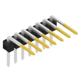 Stiftleiste, 7-polig, RM 2.54 mm, abgewinkelt, schwarz, SL31017S Expressversand