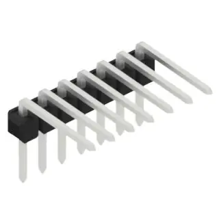 Garantierte Lieferung Stiftleiste, 7-polig, RM 2.54 mm, abgewinkelt, schwarz, SL31017Z