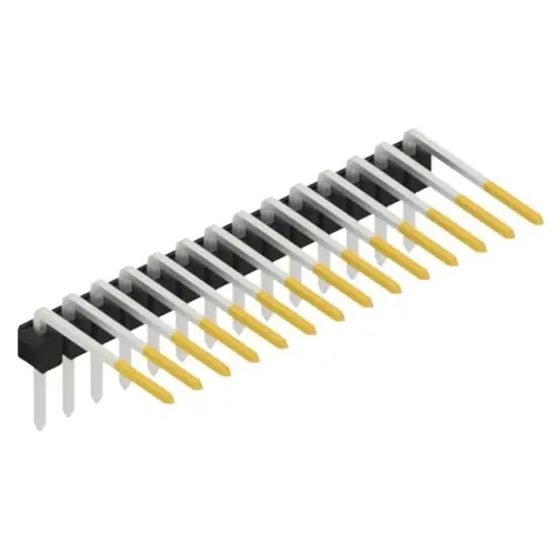 Stiftleiste, 14-polig, RM 2.54 mm, abgewinkelt, schwarz, SL313114S Finale Aktion