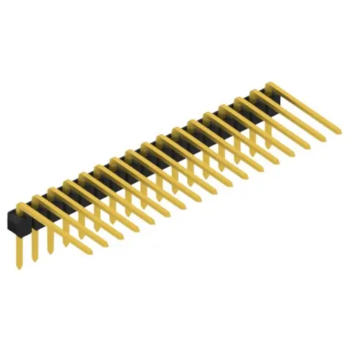 Stiftleiste, 17-polig, RM 2.54 mm, abgewinkelt, schwarz, SL313117G Neu Im Sortiment