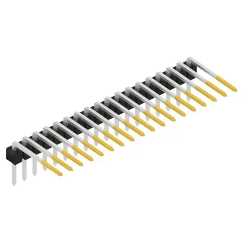 Neuheit Stiftleiste, 18-polig, RM 2.54 mm, abgewinkelt, schwarz, SL313118S