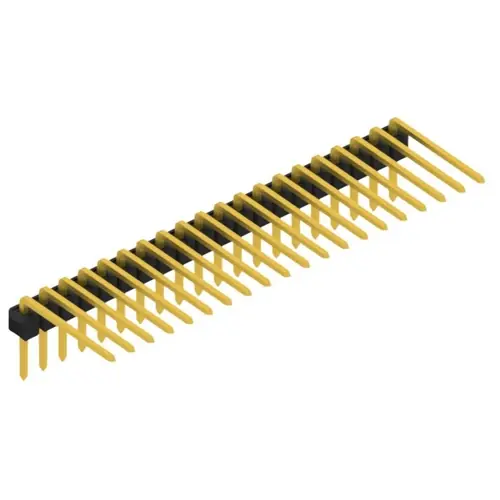 Stiftleiste, 20-polig, RM 2.54 mm, abgewinkelt, schwarz, SL313120G Neuheit