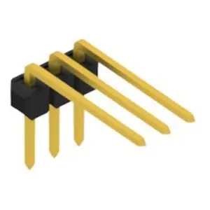 Stiftleiste, 3-polig, RM 2.54 mm, abgewinkelt, schwarz, 10056197 Neu Im Sortiment