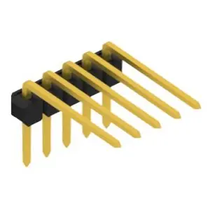 Stiftleiste, 5-polig, RM 2.54 mm, abgewinkelt, schwarz, 10056201 Günstig