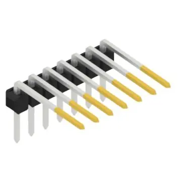 Stiftleiste, 7-polig, RM 2.54 mm, abgewinkelt, schwarz, SL31317S Neu