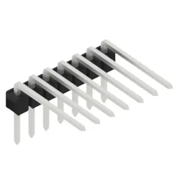 Ausverkauf Stiftleiste, 7-polig, RM 2.54 mm, abgewinkelt, schwarz, 10056205