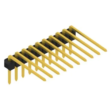 Markenware Stiftleiste, 10-polig, RM 2.54 mm, abgewinkelt, schwarz, 10056232