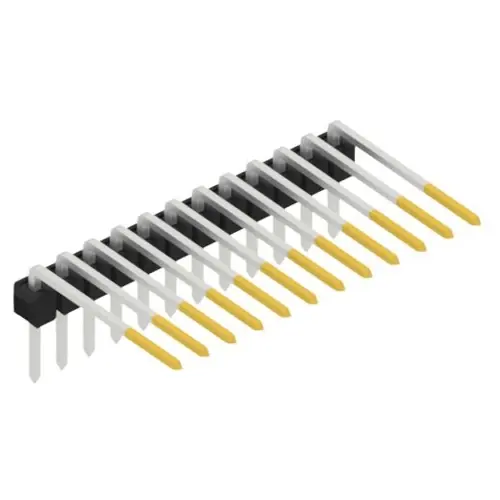 Neue Kollektion Stiftleiste, 12-polig, RM 2.54 mm, abgewinkelt, schwarz, SL315212S