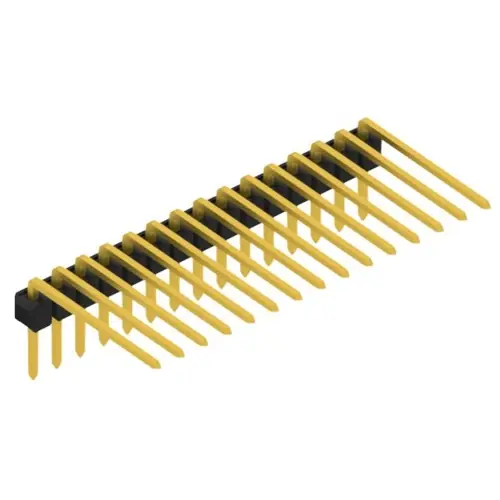 Stiftleiste, 15-polig, RM 2.54 mm, abgewinkelt, schwarz, 10056237 Bestpreis