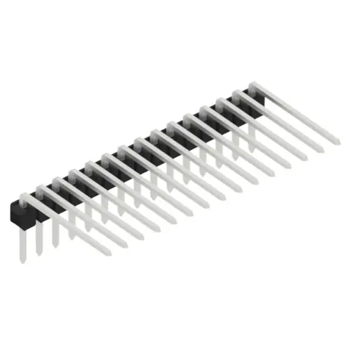 Letzte Chance Stiftleiste, 15-polig, RM 2.54 mm, abgewinkelt, schwarz, SL315215Z