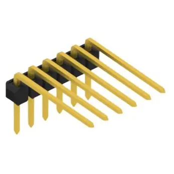 Stiftleiste, 6-polig, RM 2.54 mm, abgewinkelt, schwarz, SL31526G Sale