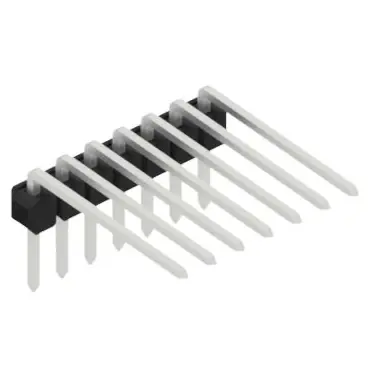 Stiftleiste, 7-polig, RM 2.54 mm, abgewinkelt, schwarz, SL31527Z Echt