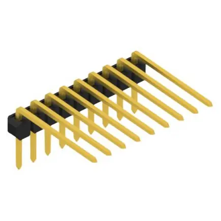 Preisreduziert Stiftleiste, 9-polig, RM 2.54 mm, abgewinkelt, schwarz, SL31529G