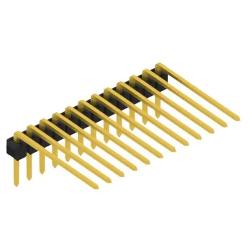 Neu Im Sortiment Stiftleiste, 12-polig, RM 2.54 mm, abgewinkelt, schwarz, SL318212G