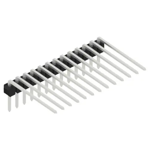 Ausverkauf Stiftleiste, 13-polig, RM 2.54 mm, abgewinkelt, schwarz, SL318213Z