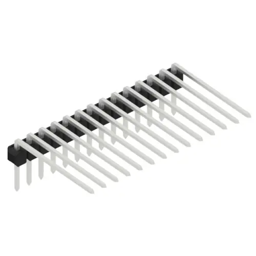 Ausverkauf Stiftleiste, 14-polig, RM 2.54 mm, abgewinkelt, schwarz, SL318214Z