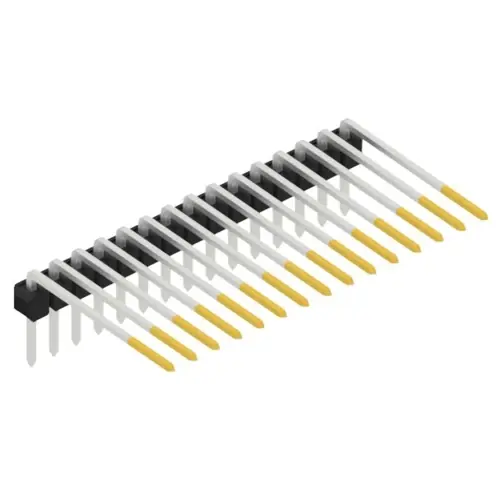 Stiftleiste, 15-polig, RM 2.54 mm, abgewinkelt, schwarz, SL318215S Rabatt