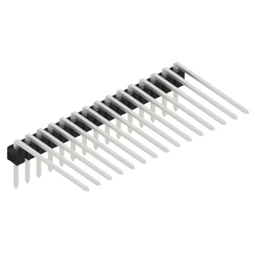 Stiftleiste, 15-polig, RM 2.54 mm, abgewinkelt, schwarz, SL318215Z Super-Preis