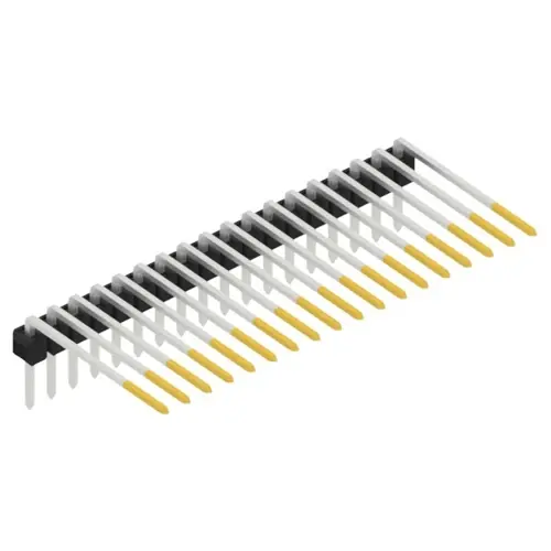 Stiftleiste, 18-polig, RM 2.54 mm, abgewinkelt, schwarz, SL318218S Schneller Versand