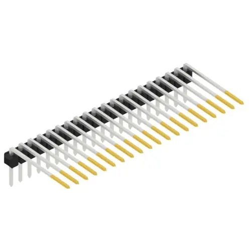 Stiftleiste, 20-polig, RM 2.54 mm, abgewinkelt, schwarz, SL318220S Finale Aktion