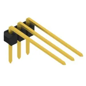 Neu Im Sortiment Stiftleiste, 3-polig, RM 2.54 mm, abgewinkelt, schwarz, SL31823G