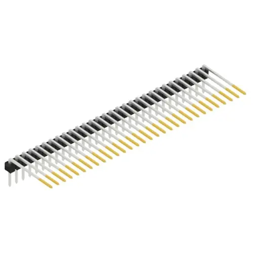 Geprüft Stiftleiste, 30-polig, RM 2.54 mm, abgewinkelt, schwarz, SL318230S